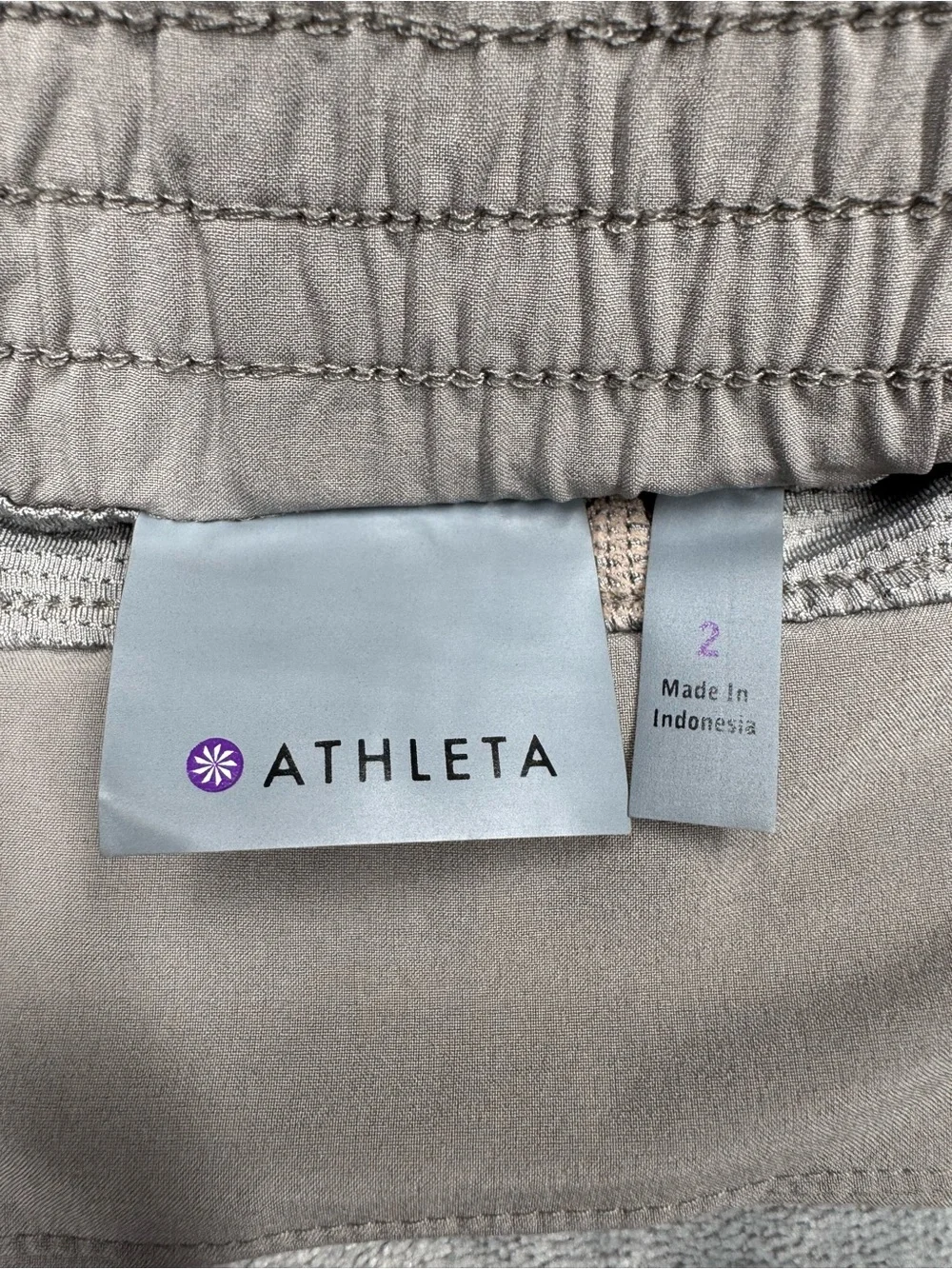 Athleta Light Brown Active Skort with Front Zip‎ Pockets